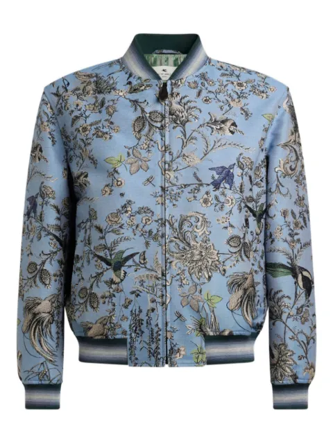 ETRO jacquard bomber jacket Blue MRBA001699TJS85