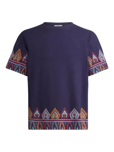 ETRO geometric-print T-shirt Blue MRMA0004AKG48