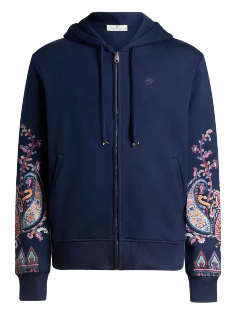 ETRO floral paisley-print hoodie Blue MRMB0025AV888