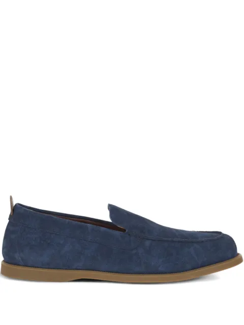 ETRO printed suede slip-on loafers Blue MS4N0001AP444
