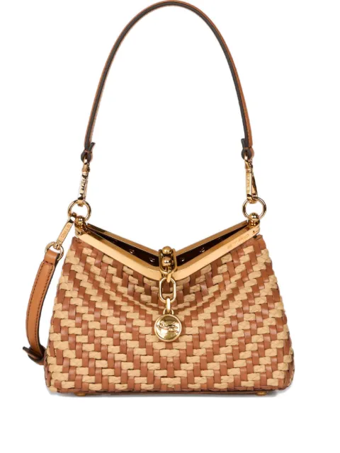 ETRO small woven leather and raffia bag Brown WP1B0001AE301