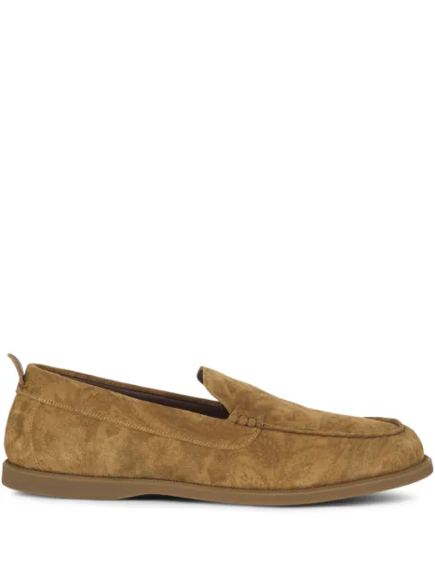 ETRO printed suede slip-on shoes Brown MS4N0001AP444