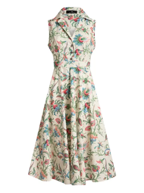 ETRO floral-print midi dress Neutrals WRHA040399SA5R9