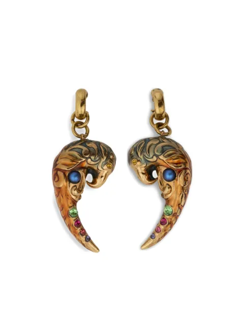 ETRO paisley-parrot crystal earrings Gold WF5A0080AM064
