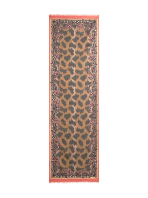ETRO animal-motif scarf Brown WATA0005AKD85