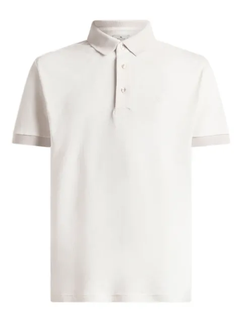 ETRO arnica-motif cotton polo shirt Neutrals MRMD0004AKF84