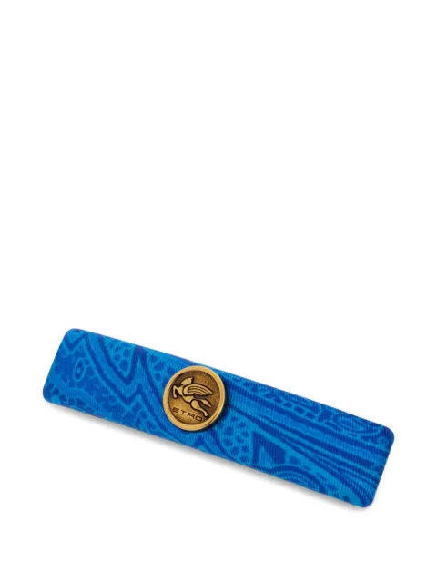 ETRO Arnica printed metallic hair clip Blue WF6B0003AKH62