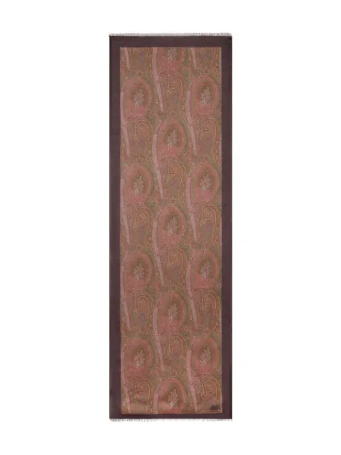 ETRO floral paisley scarf Brown WATA0005AKE93