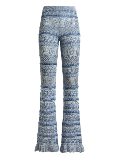 ETRO crocheted flared trousers Blue WRKC0005AV867