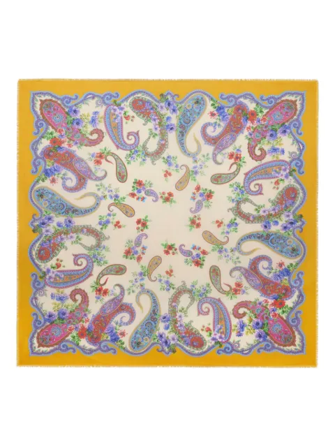 ETRO floral-paisley shawl Yellow WAYA0001AKE90