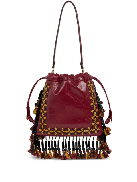 ETRO small leather Kalispera bag with fringing Red WP1B0025AE305