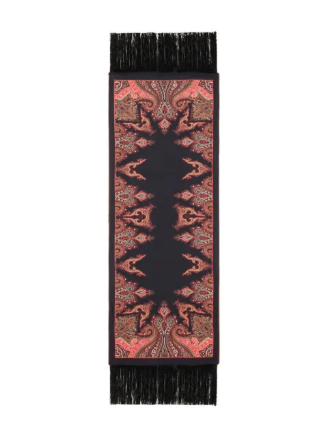 ETRO geometric silk scarf Black WATA0005AKE98
