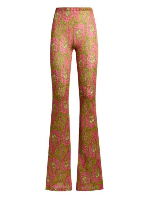 ETRO paisley foliage-motif trousers Pink WREA002699IA462