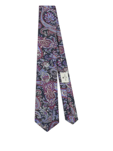 ETRO floral paisley silk tie Blue MASA0001AV870