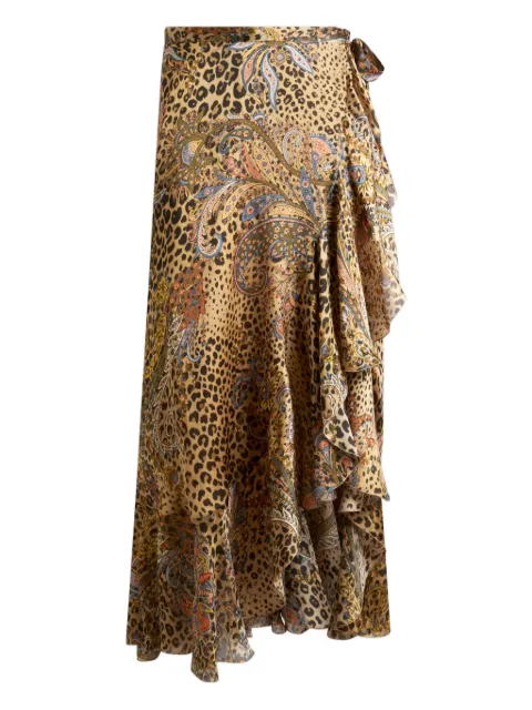 ETRO Peau d'Ange silk midi skirt Brown WRFA017699SA1N9