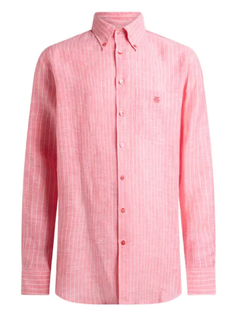 ETRO striped linen shirt Pink MRIB002999TB301