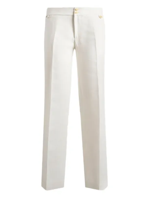 ETRO Pegaso-buttons trousers White WREA007199TU3F4