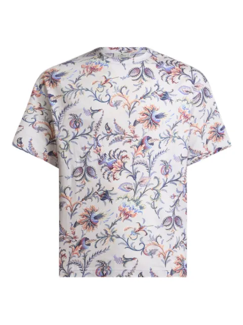 ETRO floral-motif cotton T-shirt Neutrals MRMA0004AKG43