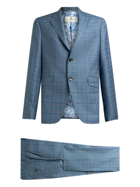 ETRO wool suit with check pattern Blue MRGC000199TQ269