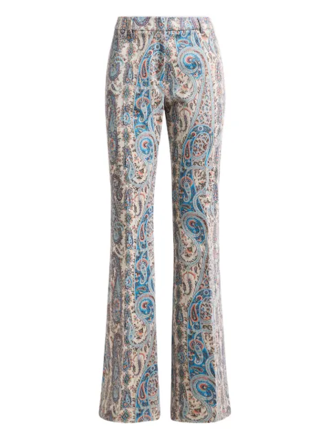 ETRO flared jacquard paisley trousers Neutrals WREA003399JJE22