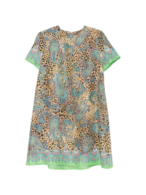 ETRO paislay-print mini dress Blue WRHA0562AKG75