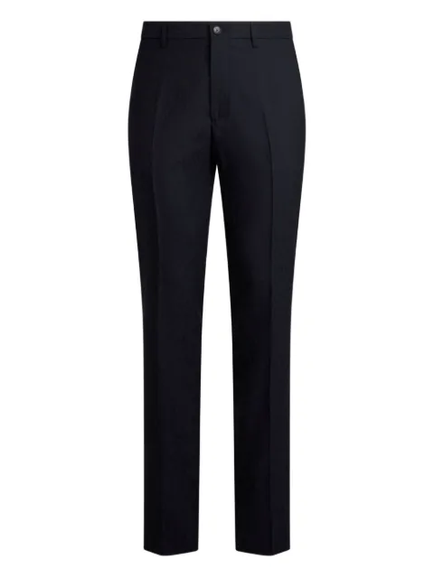 ETRO jacquard animal-motif trousers Black MREA000599TJ263