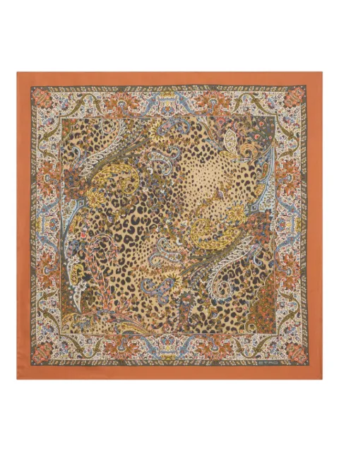 ETRO paisley-animal motif scarf Neutrals WAXA0008AKE34