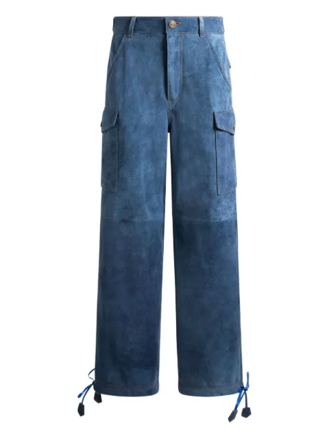 ETRO denim-effect drawstring-detail trousers Blue WROC0012AP410