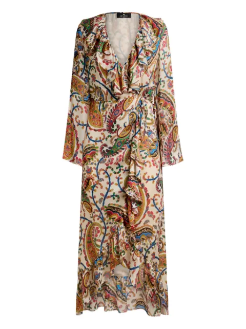ETRO Peau D'ange ruffled paisley-print maxi dress Neutrals WRHA055799SA1N2