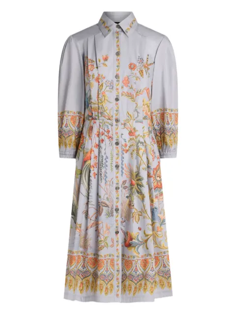 ETRO floral-print shirt dress Grey WRHA025899SP5I5