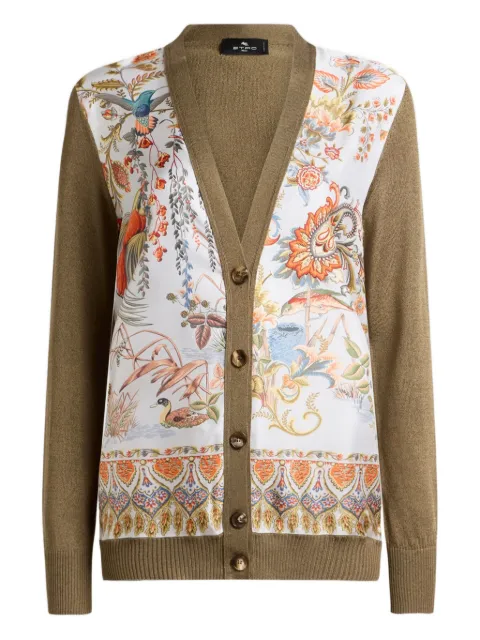 ETRO floral insert cardigan Brown WRKE0182AV868