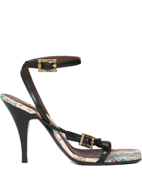 ETRO 90mm leather high-heeled sandals Neutrals WS4F0036AP446