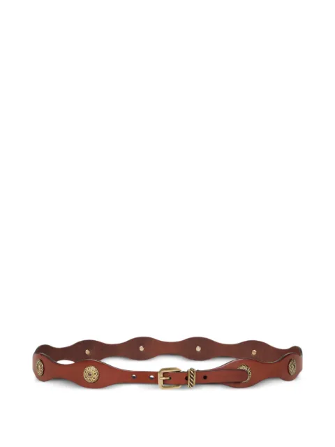 ETRO wavy leather belt Brown WP3B0068AE316