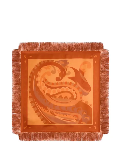 ETRO silk scarf Orange WAXA0008AKH86