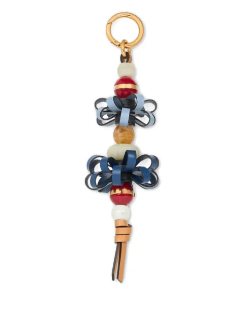 ETRO leather charm with flowers and marbles Blue WP2I0047AP443