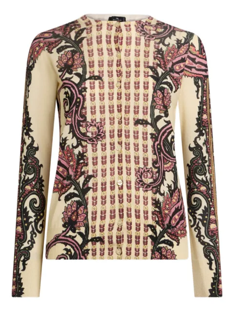ETRO paisley-pattern cardigan Neutrals WRKE0023AKF19