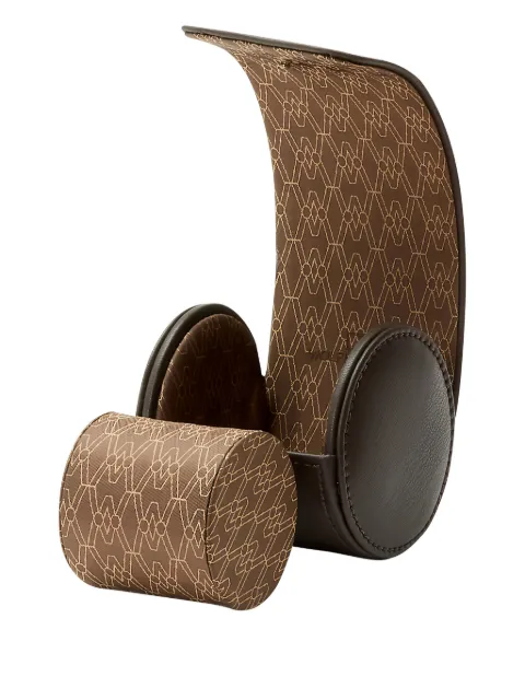 WOLF Earth Single Watch Roll patterned watch case Brown 190806