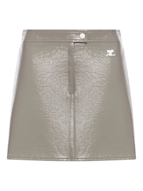 Courrèges logo mini skirt Grey 223CJU001VY00141099