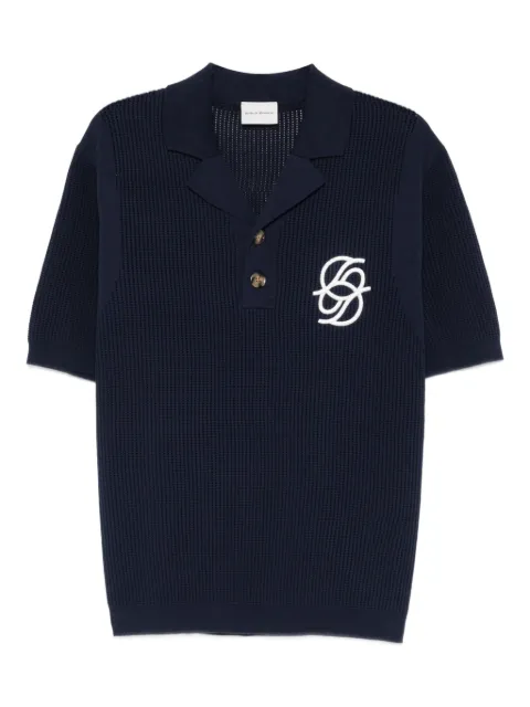Drôle De Monsieur Polo Maille Monogramme polo shirt Blue JPO171CO207NY