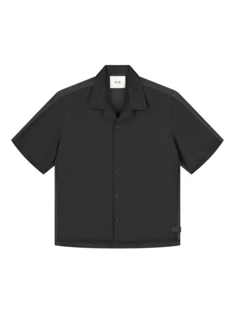 Arte Antwerp panelled short-sleeve shirt Black SS26007S