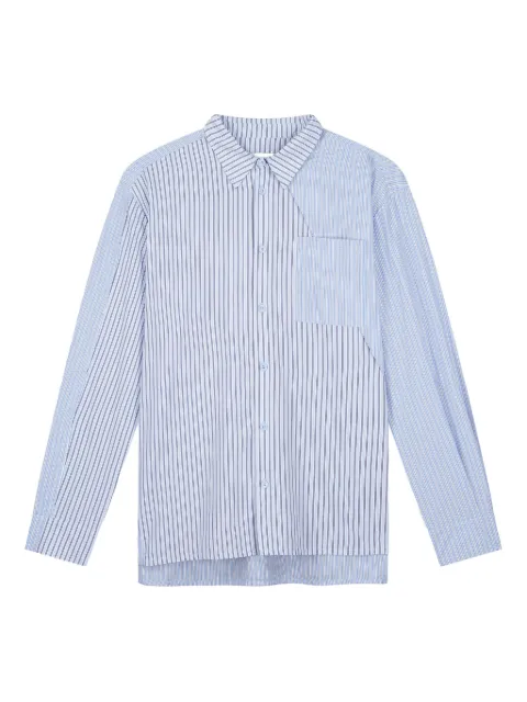 Arte Antwerp striped chest-pocket shirt Blue 185S904