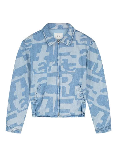 Arte Antwerp zip-fastening patterned jacket Blue SS26228J