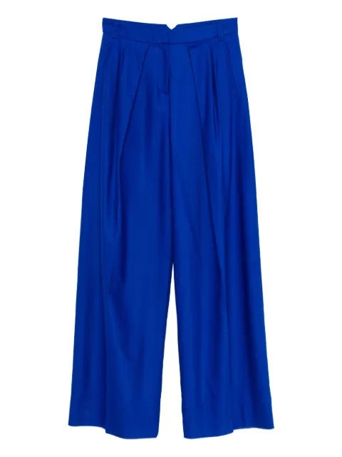 David Koma pleated-front trousers Blue AW25DK94TR