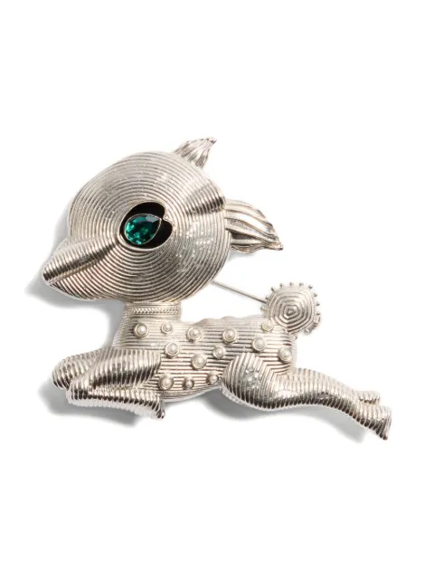 Valentino Garavani Fil Perdu metal brooch Silver YJ0Z38REU
