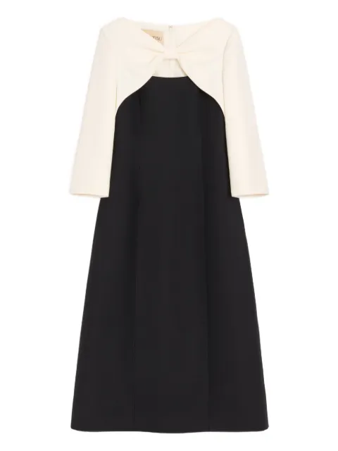 Valentino Garavani crepe couture midi dress Black BVAJR01CF