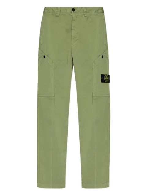 Stone Island logo-patch cargo pants Green K2S153100030S0012