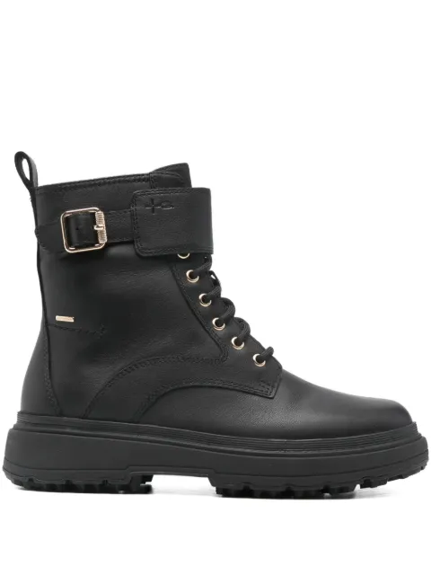 Geox Lamidie + Grip Abx buckle lace-up boots Black D56XMB00085C9999