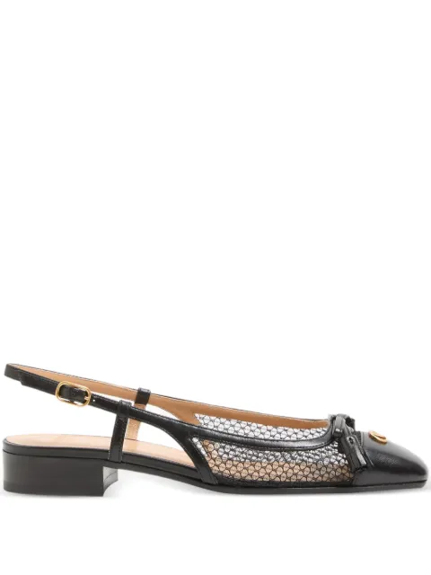 Valentino Garavani VLogo Signature mesh ballet flats Black WS0MH0PDY
