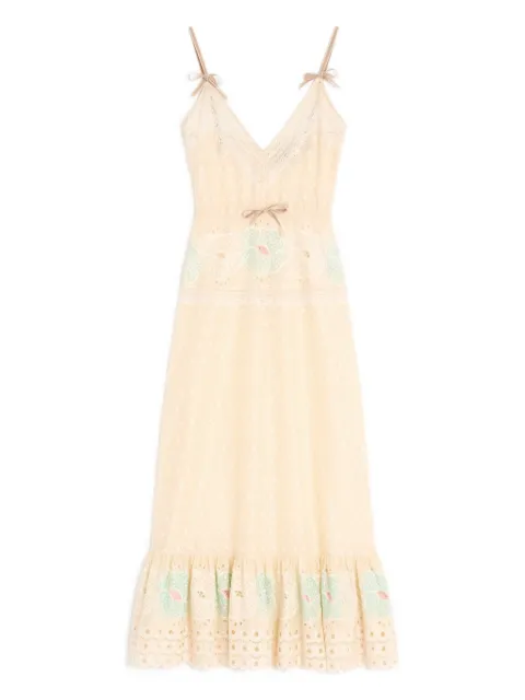 Valentino Garavani Sangallo midi dress Yellow BVAJL5A2A
