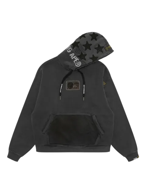 AAPE BY *A BATHING APE® appliqué hooded sweater Grey ASWC390XXP